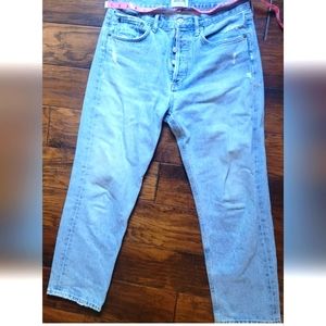 AGOLDE Premium Button Fly Jeans Women’s size 28 Distressed